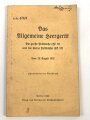 H.Dv. 476/3 Das Allgemeine Heergerät - Die große Feldküche und die kleine Feldküche, datiert 1932,  unter DIN A5