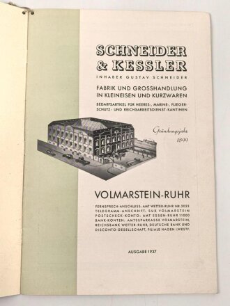 Schneider & Kessler "Bedarfsartikel für...