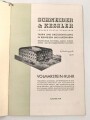 Schneider & Kessler "Bedarfsartikel für Heeres-, Marine-, Fliegerschutz- und Reichsarbeitsdienst-Kantinen" datiert 1937, DIN A4, gebraucht