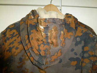 Waffen SS Wintertarnjacke Eichenlaub, getragenes Stück