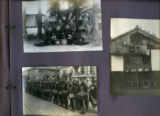 Internierte Angehörige der kaiserlichen Marine in Japan. Fotoalbum mit 163 Fotos eines Angehörigen des Kriegsgefangenenlager Narashino