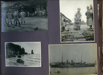 Internierte Angehörige der kaiserlichen Marine in Japan. Fotoalbum mit 163 Fotos eines Angehörigen des Kriegsgefangenenlager Narashino