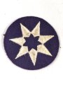 U.S. Army WWII , 7th Service Command , White Back Patch on Felt