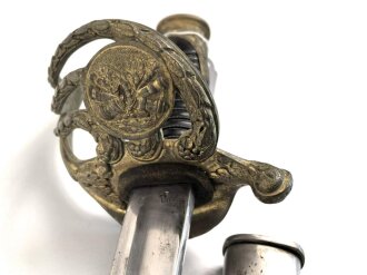 Frankreich, Artilleriesäbel  für Offiziere Modell 1822/99, Manufacture de Chatellerault 1919. Guter Gesamtzustand