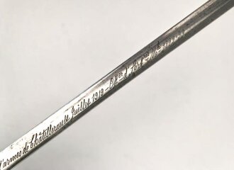 Frankreich, Artilleriesäbel  für Offiziere Modell 1822/99, Manufacture de Chatellerault 1919. Guter Gesamtzustand