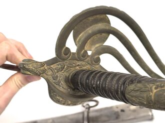 Frankreich, Artilleriesäbel  für Offiziere Modell 1822/99, Manufacture de Chatellerault 1919. Guter Gesamtzustand