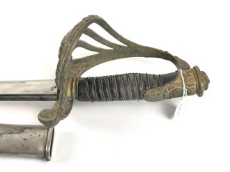 Frankreich, Artilleriesäbel  für Offiziere Modell 1822/99, Manufacture de Chatellerault 1919. Guter Gesamtzustand