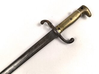 Preussen, Seitengewehr Modell 1871,  Scheide fehlt, gute Klinge, Herstellermarke Alex Coppel, Klingenrücken W 73 gestempelt