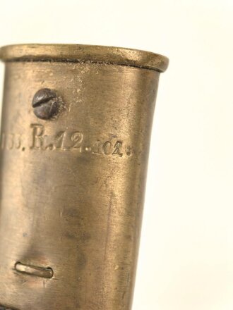 Kaiserreich, Seitengewehr Modell 1871, nummerngleich,  Herstellermarke W.R.Kirschbaum, Scheidenspitze abgebrochen und beiliegend. Ungereinigtes Stück