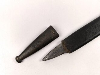 Kaiserreich, Seitengewehr Modell 1871, nummerngleich,  Herstellermarke W.R.Kirschbaum, Scheidenspitze abgebrochen und beiliegend. Ungereinigtes Stück