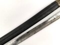 Kaiserreich, Seitengewehr Modell 1871, nummerngleich,  Herstellermarke W.R.Kirschbaum, Scheidenspitze abgebrochen und beiliegend. Ungereinigtes Stück
