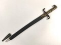 Kaiserreich, Seitengewehr Modell 1871, nummerngleich,  Herstellermarke W.R.Kirschbaum, Scheidenspitze abgebrochen und beiliegend. Ungereinigtes Stück