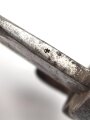 Kaiserreich, Seitengewehr Modell 1871, nummerngleich,  Herstellermarke W.R.Kirschbaum, Scheidenspitze abgebrochen und beiliegend. Ungereinigtes Stück