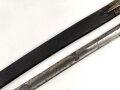 Kaiserreich, Seitengewehr Modell 1871, nummerngleich,  Herstellermarke W.R.Kirschbaum, Scheidenspitze abgebrochen und beiliegend. Ungereinigtes Stück