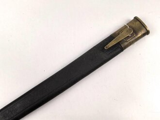 Kaiserreich, Scheide für Seitengewehr Modell 1871, Scheidennaht offen, Leder hart und geschrumpft