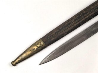 Bayern , Seitengewehr Modell 1871. Hersteller Weyersberg & Stamm Solingen, zusammengehörig, Truppenstempelung auf Parierstange und unterem Scheidenbeschlag.Guter Gesamtzustand