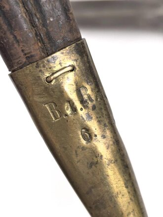 Bayern , Seitengewehr Modell 1871. Hersteller Weyersberg & Stamm Solingen, zusammengehörig, Truppenstempelung auf Parierstange und unterem Scheidenbeschlag.Guter Gesamtzustand