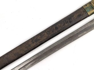 Bayern , Seitengewehr Modell 1871. Hersteller Weyersberg & Stamm Solingen, zusammengehörig, Truppenstempelung auf Parierstange und unterem Scheidenbeschlag.Guter Gesamtzustand