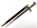 Bayern , Seitengewehr Modell 1871. Hersteller Weyersberg & Stamm Solingen, zusammengehörig, Truppenstempelung auf Parierstange und unterem Scheidenbeschlag.Guter Gesamtzustand