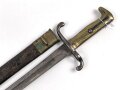 Bayern , Seitengewehr Modell 1871. Hersteller Weyersberg & Stamm Solingen, zusammengehörig, Truppenstempelung auf Parierstange und unterem Scheidenbeschlag.Guter Gesamtzustand