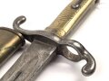 Bayern , Seitengewehr Modell 1871. Hersteller Weyersberg & Stamm Solingen, zusammengehörig, Truppenstempelung auf Parierstange und unterem Scheidenbeschlag.Guter Gesamtzustand
