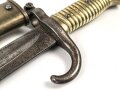 Bayern, Seitengewehr für  Werder Gewehr, Leder hart und leicht geschrumpft, Hersteller Alcoso Solingen, Truppenstempel