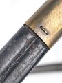 Bayern, Seitengewehr für  Werder Gewehr, Leder hart und leicht geschrumpft, Hersteller Alcoso Solingen, Truppenstempel