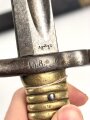 Bayern, Seitengewehr für  Werder Gewehr, Leder hart und leicht geschrumpft, Hersteller Alcoso Solingen, Truppenstempel