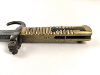 Bayern, Seitengewehr für  Werder Gewehr, Scheide fehlt, Fleckig, Truppenstempel