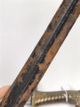 Bayern, Seitengewehr Artillerie Modell 1892 , Kammerstück, Herrscherrmonogramm L mit Krone auf Klingenrücken, Ungewöhnliche Scheidenbeschläge wohl neusilbern.