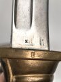 Bayern, Seitengewehr Artillerie Modell 1892 , Kammerstück, Herrscherrmonogramm L mit Krone auf Klingenrücken, Ungewöhnliche Scheidenbeschläge wohl neusilbern.