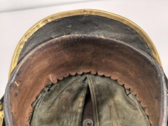 Bayern, Raupenhelm für Mannschaften in gutem Gesamtzustand. In allen Teilen Original