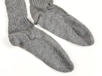 Paar Socken Wehrmacht, Variante mit roten Grössenstreifen. Guter Zustand