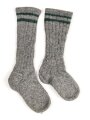 Paar Socken Wehrmacht, Variante mit grünen Grössenstreifen. Getragenes Paar, kleine Grösse