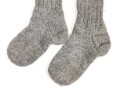Paar Socken Wehrmacht, Variante mit grünen Grössenstreifen. Getragenes Paar, kleine Grösse
