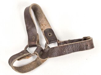 Paar Marschriemen für Stiefel, braunes Leder, guter Gesamtzustand, ungereinigt