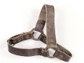 Paar Marschriemen für Stiefel, braunes Leder, guter Gesamtzustand, ungereinigt