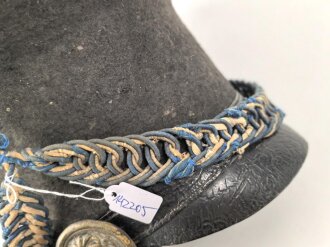 Bayern, Tschako für Landwehr Modell 1825. Nicht zugehöriger Kordon, diverse Mottenschäden, sonst gut