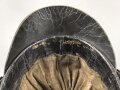 Bayern, Tschako für Landwehr Modell 1825. Nicht zugehöriger Kordon, diverse Mottenschäden, sonst gut