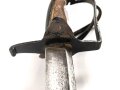 Bayern, Cheveaulegersäbel Modell Rumford 1802, ohne Scheide, Gesamtlänge 104 cm,  2 spangiges Gefäß nachlackiert und wackelt, Spangen angerissen aber fest,  Belederung fehlt,