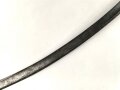 Bayern, Cheveaulegersäbel Modell Rumford 1802, ohne Scheide, Gesamtlänge 104 cm,  2 spangiges Gefäß nachlackiert und wackelt, Spangen angerissen aber fest,  Belederung fehlt,