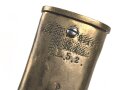 Preußen Kaiserreich, Scheide für Seitengewehr 1871, Naht geschlossen, Truppenstempel auf Mundblech, Abnahmestempel auf Mund- und Ortblech, Klammer Ortblech fehlt, Scheidenmundöffnung für Klingenbreite 29,5 mm, Gesamtlänge 49,7cm