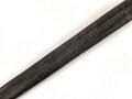 Preußen Kaiserreich, Scheide für Seitengewehr 1871, Naht geschlossen, Truppenstempel auf Mundblech, Abnahmestempel auf Mund- und Ortblech, Klammer Mundblech fehlt ,Leder darunter ausgerissen