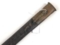 Preußen Kaiserreich, Scheide für Eigentums-Seitengewehr 1871, Naht geschlossen, Scheidenmundöffnung  für Klingenbreite 23,5 mm, Gesamtlänge ca 50 cm, Leder hart
