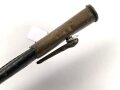 Preußen Kaiserreich, Scheide für Eigentums-Seitengewehr 1871, Naht geschlossen, Scheidenmundöffnung  für Klingenbreite 23,5 mm, Gesamtlänge ca 50 cm, Leder hart