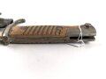 Kaiserreich, Seitengewehr M1889, Eigentumstück, vernickelte Stahlteile, nicht aufpflanzbar, Klinge sehr gut, ohne Marken, Scheide Originallack,