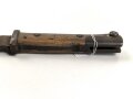 Preussen, Seitengewehr 1884/98 alter Art, W 88, ohne Scheide, Klinge beschliffen, Hersteller PD Lüneschloss Solingen, Truppenstempel, unschlau gereinkigt
