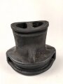 Mundstück für Gasmaskenfilter Wehrmacht, spätes Stück, wird direkt auf den Gasmaskenfilter aufgeschraubt. Selten, Gummi angetrocknet