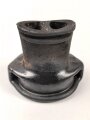 Mundstück für Gasmaskenfilter Wehrmacht, spätes Stück, wird direkt auf den Gasmaskenfilter aufgeschraubt. Selten, Gummi angetrocknet
