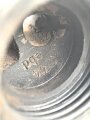 Mundstück für Gasmaskenfilter Wehrmacht, spätes Stück, wird direkt auf den Gasmaskenfilter aufgeschraubt. Selten, Gummi angetrocknet